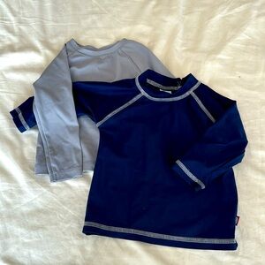 Set of two rashguards, blue and grey, 12-18mo, EUC